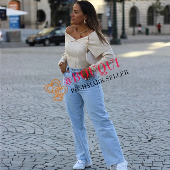 BLOGGERS FAV ZARA OFF SHOULDER FITTED KNIT TOP - Picture 9 of 16